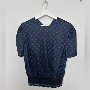 VINTAGE 80s Women’s Polka Dot Top